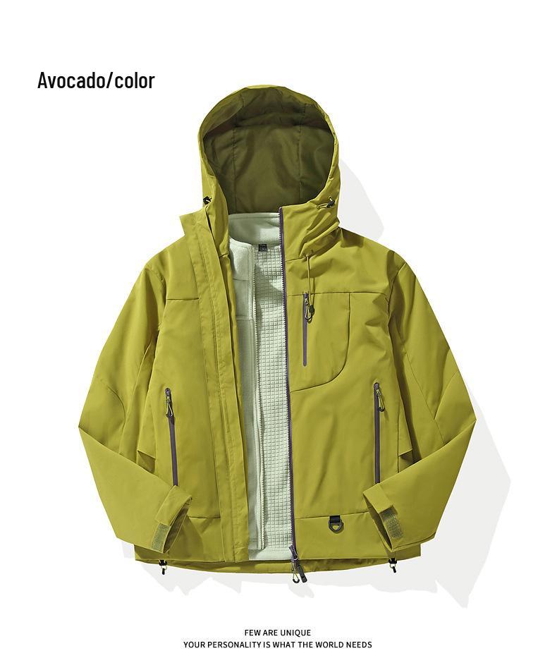 Women's Trendy Outdoor 3-in-1 Softshell Jacket for Hiking & Mountaineering - Windproof & Waterproof