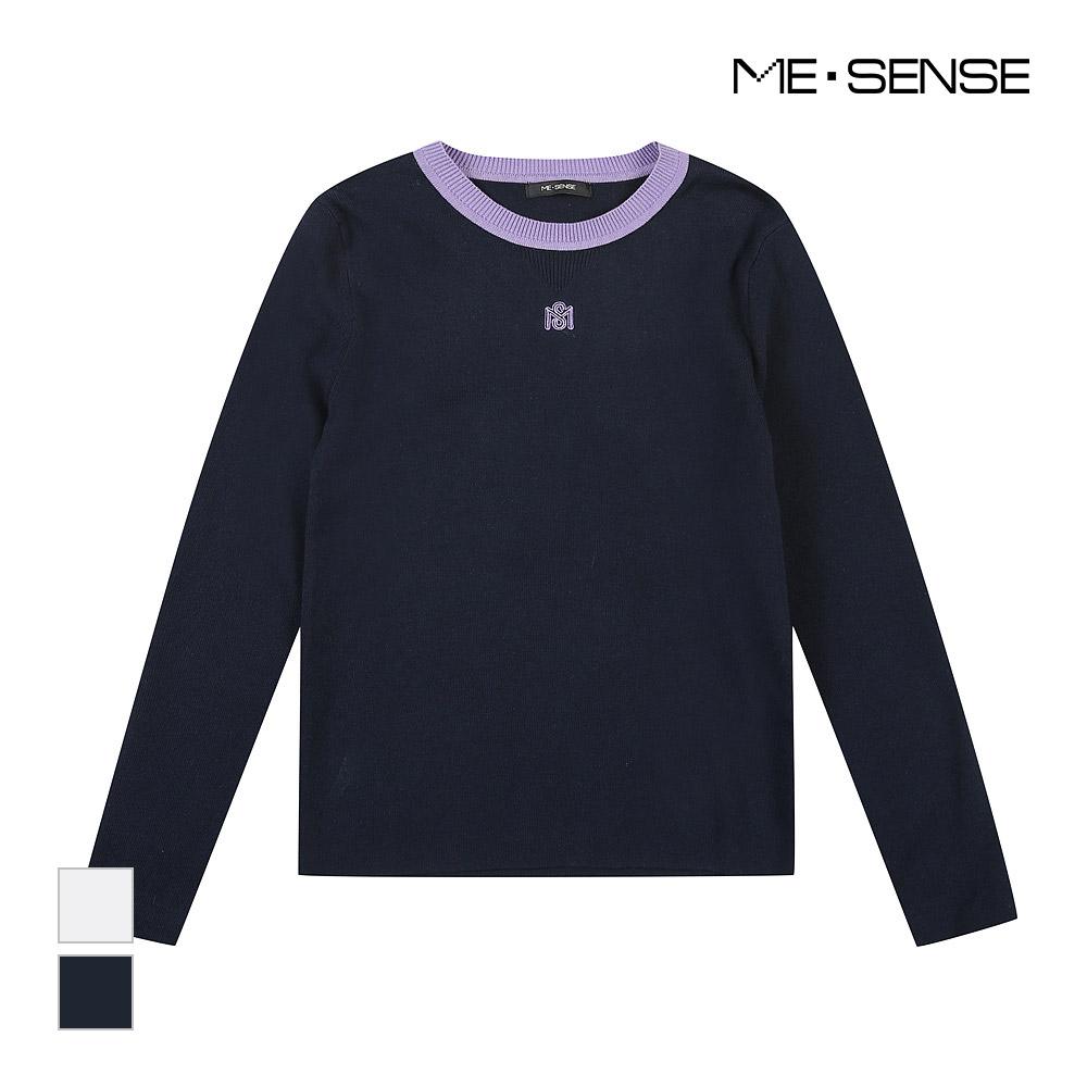 MESENSE Round Neck Contrast Knit_Mb3Yknmd01Z