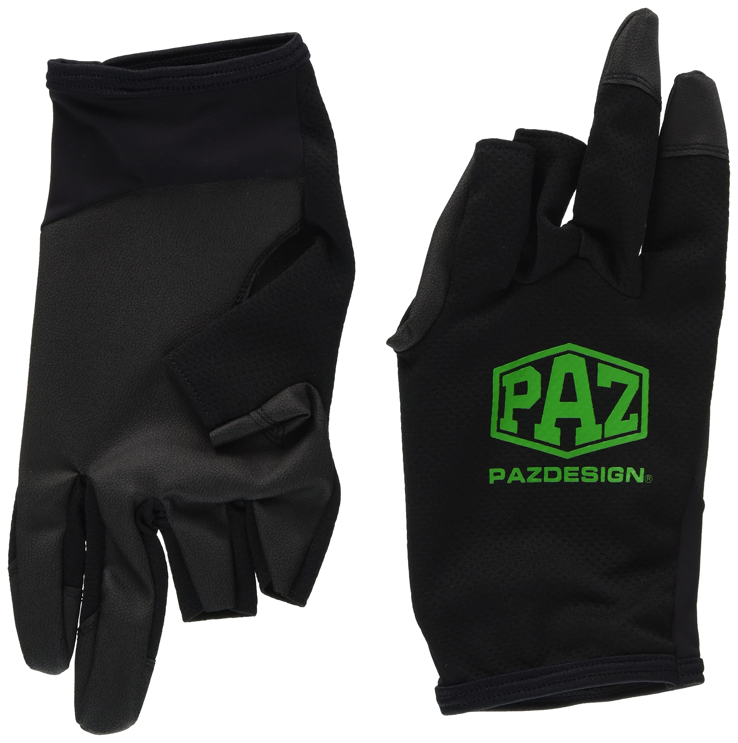 

Puzzle Design 3 Fingerless Mesh Gloves Black Green L Multi-Game PGV-040