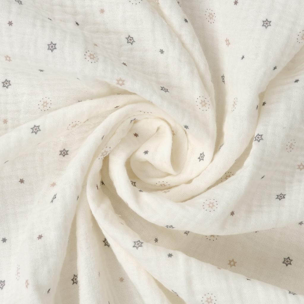 Muslin design diaper 3 pack 70x80 white with stars