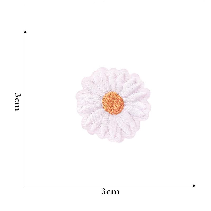 „Autocolante de broderie cu margarete mici pentru articole de îmbrăcăminte și manuale de bricolaj”