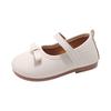 Girls Classic Bow Accent Mary Jane Dress Shoes Slip On Flat Round Toe Comfortable Casual School Ballet Shoes for Toddlers and Kids