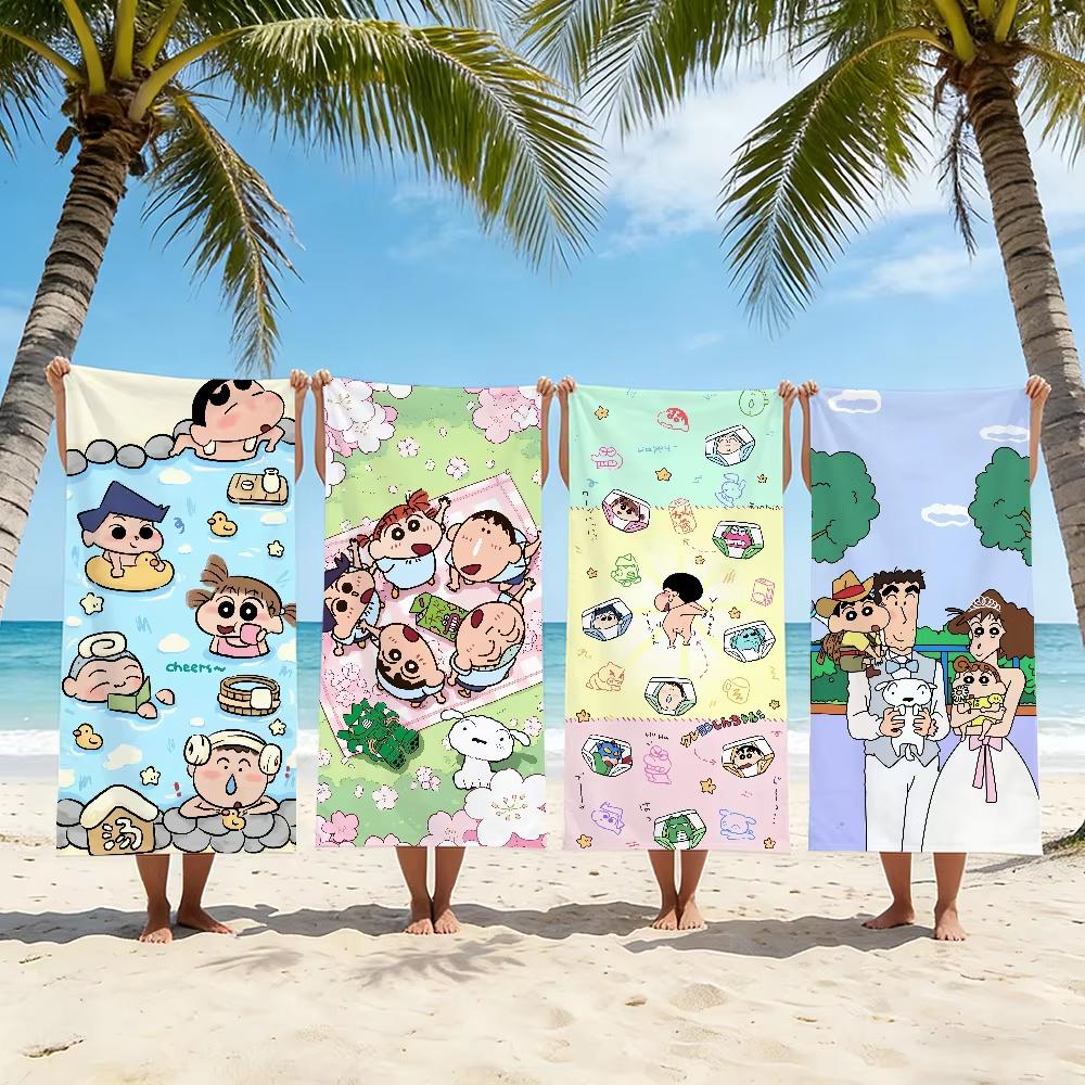 Cartoon Crayon Shinchan Beach Towel, Quick Drying Soft Skin Friendly for Swim Yoga Gym All Season Travel Gift