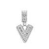 Rock Candy Letter Pendant: Trendy European & American Hip-Hop Style Copper Zircon Necklace with 26 English Alphabet Options