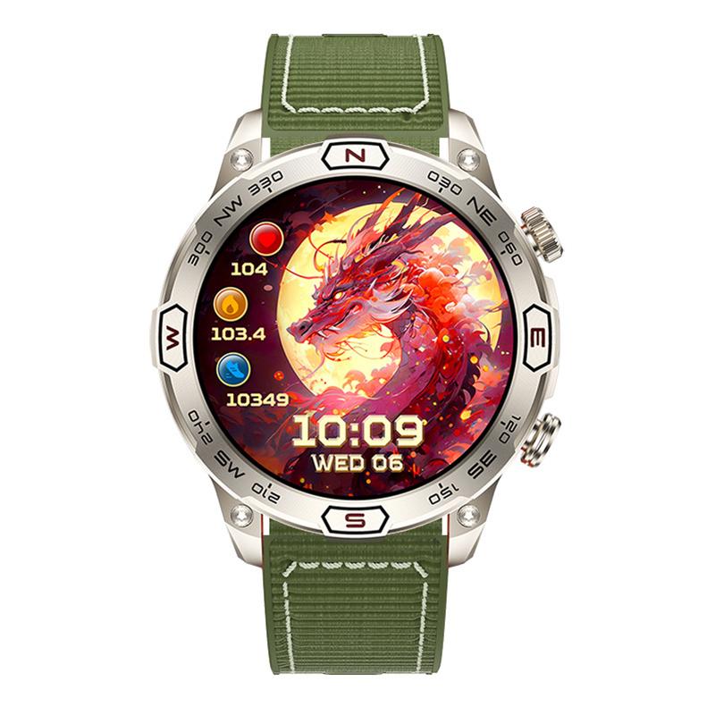 SCIONE Smart Watch Heart Rate Bluetooth Call Voice Assistant Compass Flashlight Step Outdoor Sports Watch