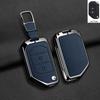 Zinc Alloy Leather Car Key Case Cover for Jeep Wrangler JL JLU Rubicon Gladiator JT Sahara JLU 2018 2019 2020 2021 2022 2023