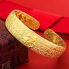 Simple Bafuku Vietnam Gold-Plated Star Bangle for Women