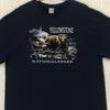 Delta Pro Weight Yellowstone National Park Grizzly Bear T-Shirt Navy Blue 2XL Unisex T-Shirt