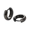S925 Silver Plated Black White Hoop Earrings for Men Women Couple Simple Circle Earrings