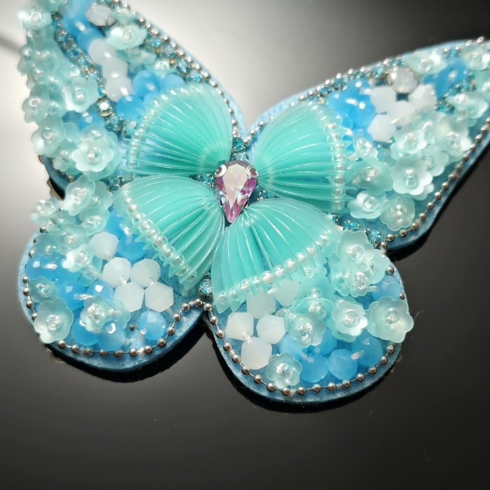 DIY Beaded Butterfly Appliques Handmade Sequin Patch New Clothing Decoration Patch Bag Decoration