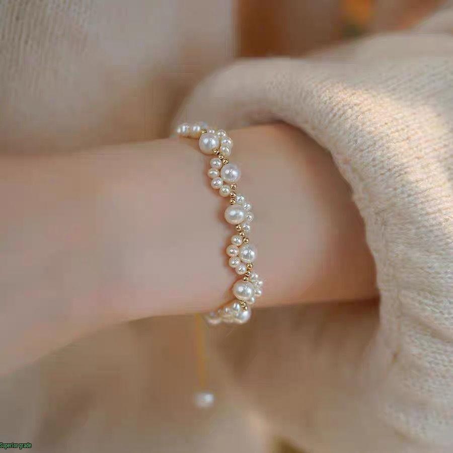 Pearl Cat Paw Beaded Bracelet - Cute Korean Style Fashion Accessory
