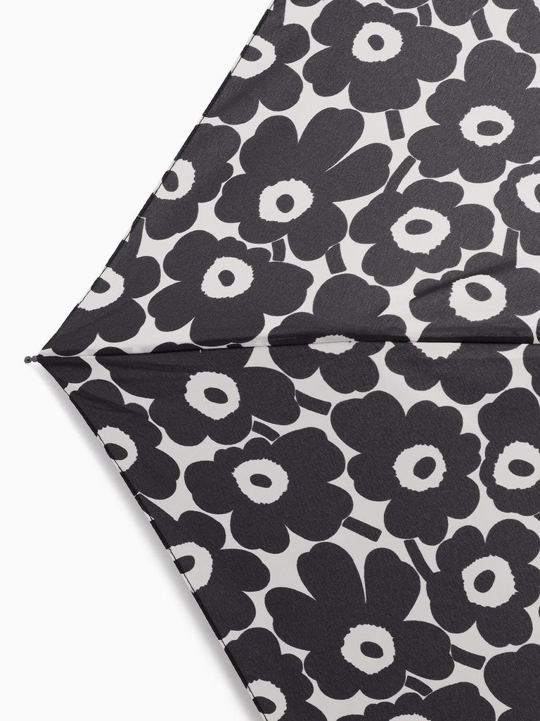 Marimekko Mini Manual Nano Unikko Folding Umbrella for Women, Size 52_1_52229291494, Black/White