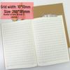 Checkered 16K B5 Composition Notebook for Students, Thick Kraft Paper