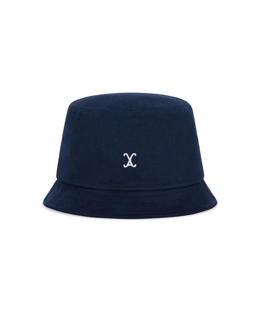 Bajal Va Curved Logo Short Visor Bucket Hat Navy
