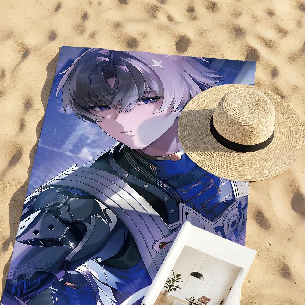 Game Xiangli Yao Wuthering Waves Towel Sports Quick Dry Travel Camping Gear Sandproof Soft Light Large Beach Towel
