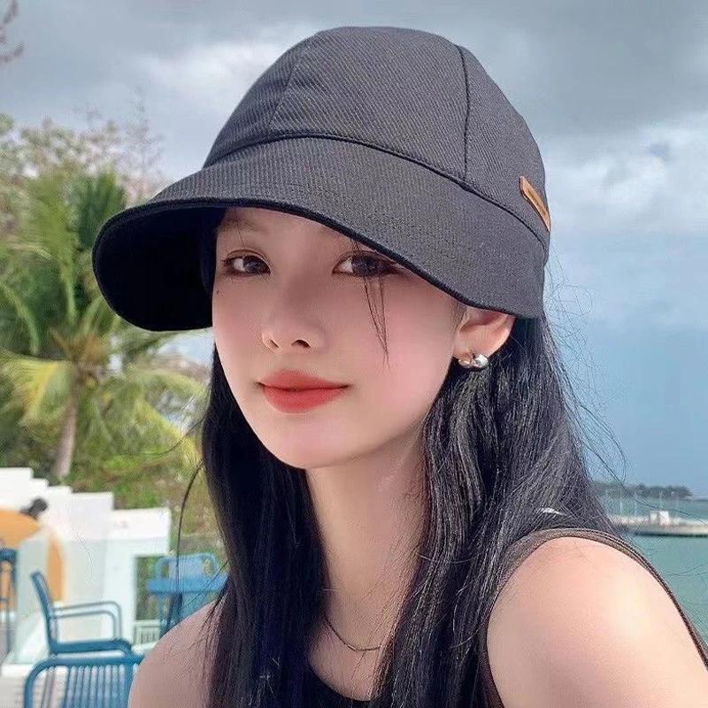 

Womens Sun Hat UV Protection Hiking Fishing Hats Wide Brim Hat Packable Adjustable Sun Cap 56-58 cm чорний