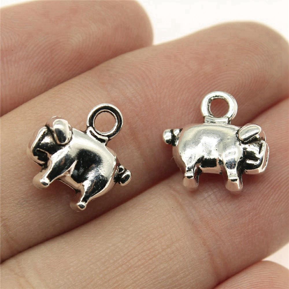 Charms Pig Sheep Cow Rabbit Pendants Wedding Jewelry Findings QC099
