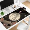 Moon Fluffy Cat Extended Gaming Mouse Pad Non Slip Rubber Keyboard Mat Stitched Edge For Pro ESports Gamers Desk Decor