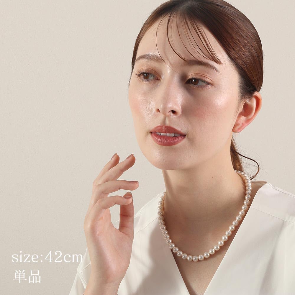 [VOTRE COUTURE] Pearl Necklace, High-Quality Japanese-Made Grand Premium Pearls, Suitable for Formal Occasions, 8mm, White, Gray, Black, 10-Year