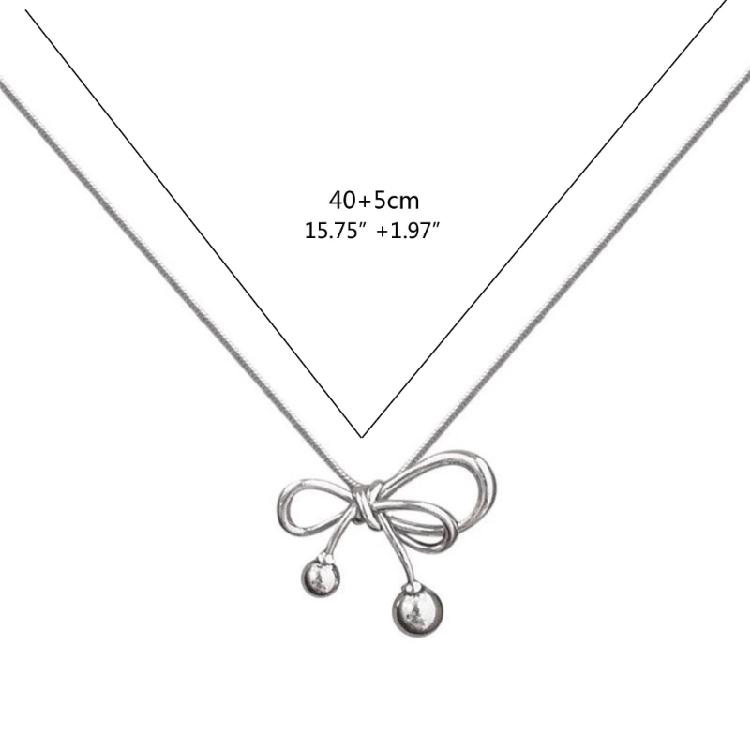 Sweet Bowknot Pendant Necklace Summer Fashion Simple Geometric Clavicle Chain