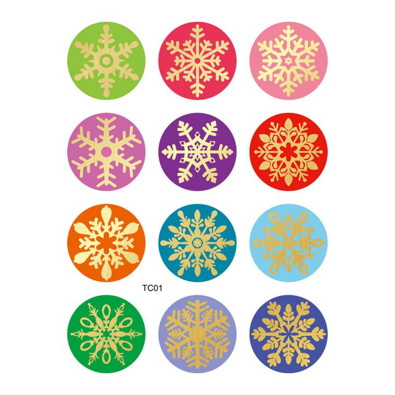 Envelope Stickers Hot Stamping Gift Packaging Household Products Self-adhesive Stickers Christmas Christmas Decoration Candy Box