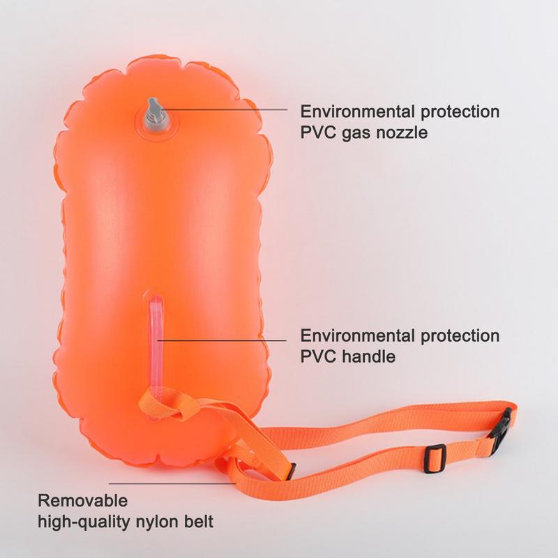 Swimming Buoy Open Water Double Airbog Safety Swim Buoy Tow Float For Open Water Swimmers & Triathletes Training Equipment