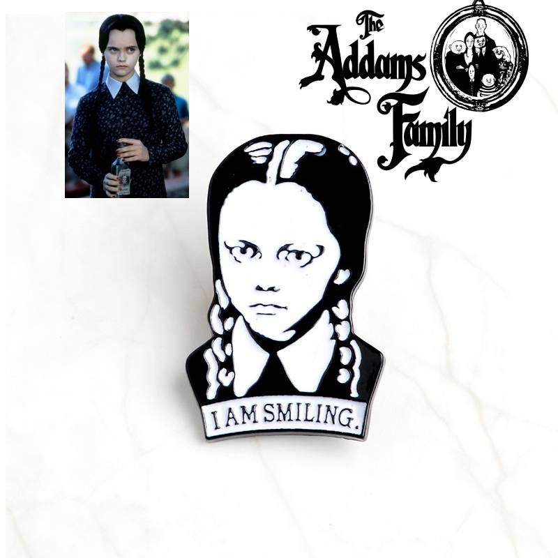 Wednesday Addams Brosch Märke Semester Skräck Gåva Till Fans