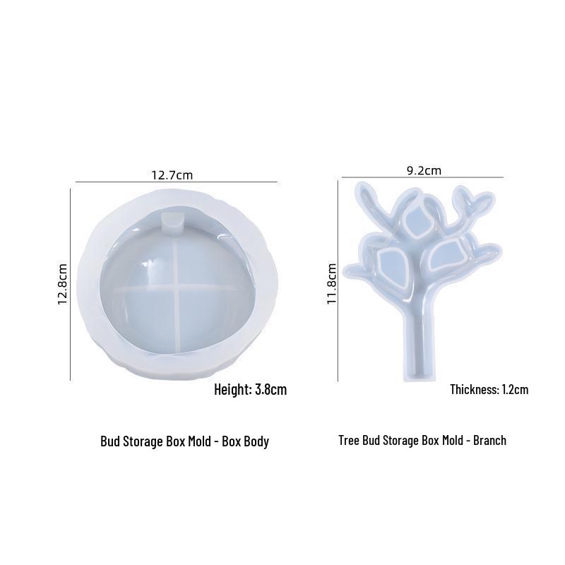 Poppy Crystal Epoxy Jewelry Storage Box & Ring Holder Mold