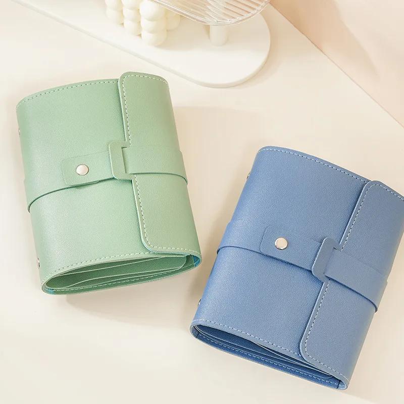 Creative Book Shape Leather Earrings Storage Bag Earrings Stud Ear Storage Portable Jewelry Storage Bag Large Capacity
