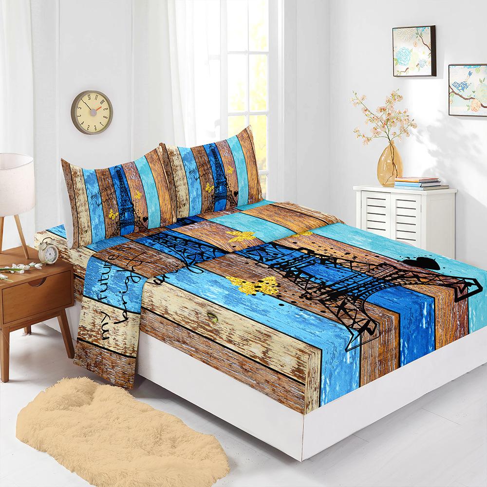 Four-Piece Mattress, Sunflower Digital Printing Mattress, Protective Cover, Bedding