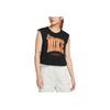 Sportswear Letter Print Ribbed Crew Neck Tank Top Women Tops Black FD2574-010