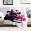 "Vivid Anime Girls Poster: Cool Purple Hair Designs"Blanket Lightweight Flannel Throw Blanket for Sofa, Bed, Travel, Camping, Livingroom, Of