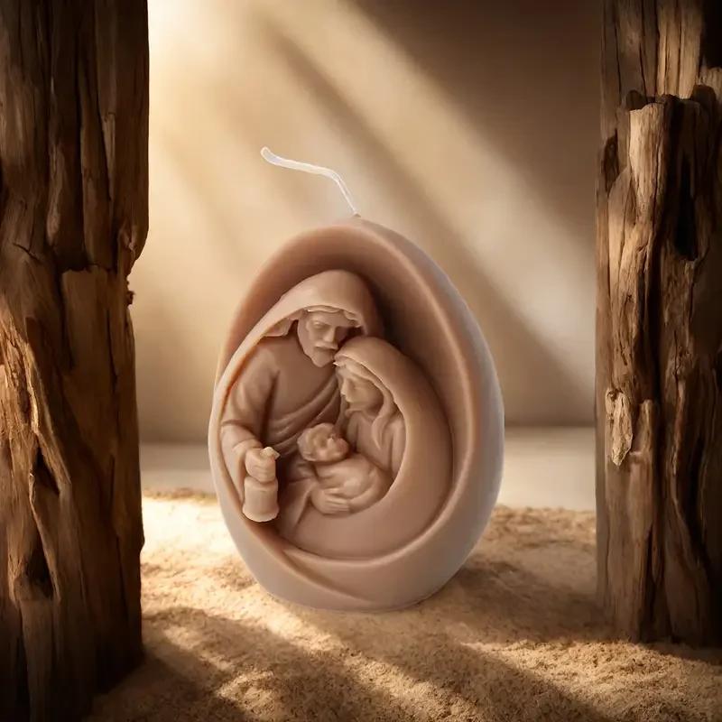 A Top Quality Jesus and Virgin Mary Molds for DIY Crafts Can Be Used with Resin, Plaster, Wax Perfect for Christmas Candlestick