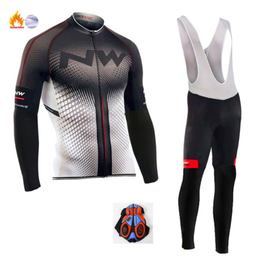 2026 Winter Warm Cycling Suit Set, Tour De France Edition Winter Cycling Suit Long Sleeve Fleece Thickened Warm Windproof Cycling Suit