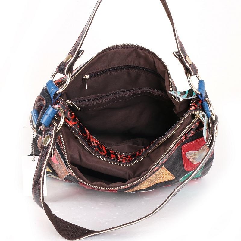 Bag Women'S Japanese And Korean Casual Bag Women'S Bag Contrasting Color Sheepskin Color Matching Crossbody Bag