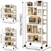 Pull-Out Design Kitchen Storage Rack Space Saving Multi-Tier Shelves Kitchen Organizer Rack Sturdy Construction Rolling Cart