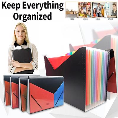 13 compartimente Multi-strat Office A4 Extensie File Manager Plastic Durabil Student Examination Paper Clasificare Folder