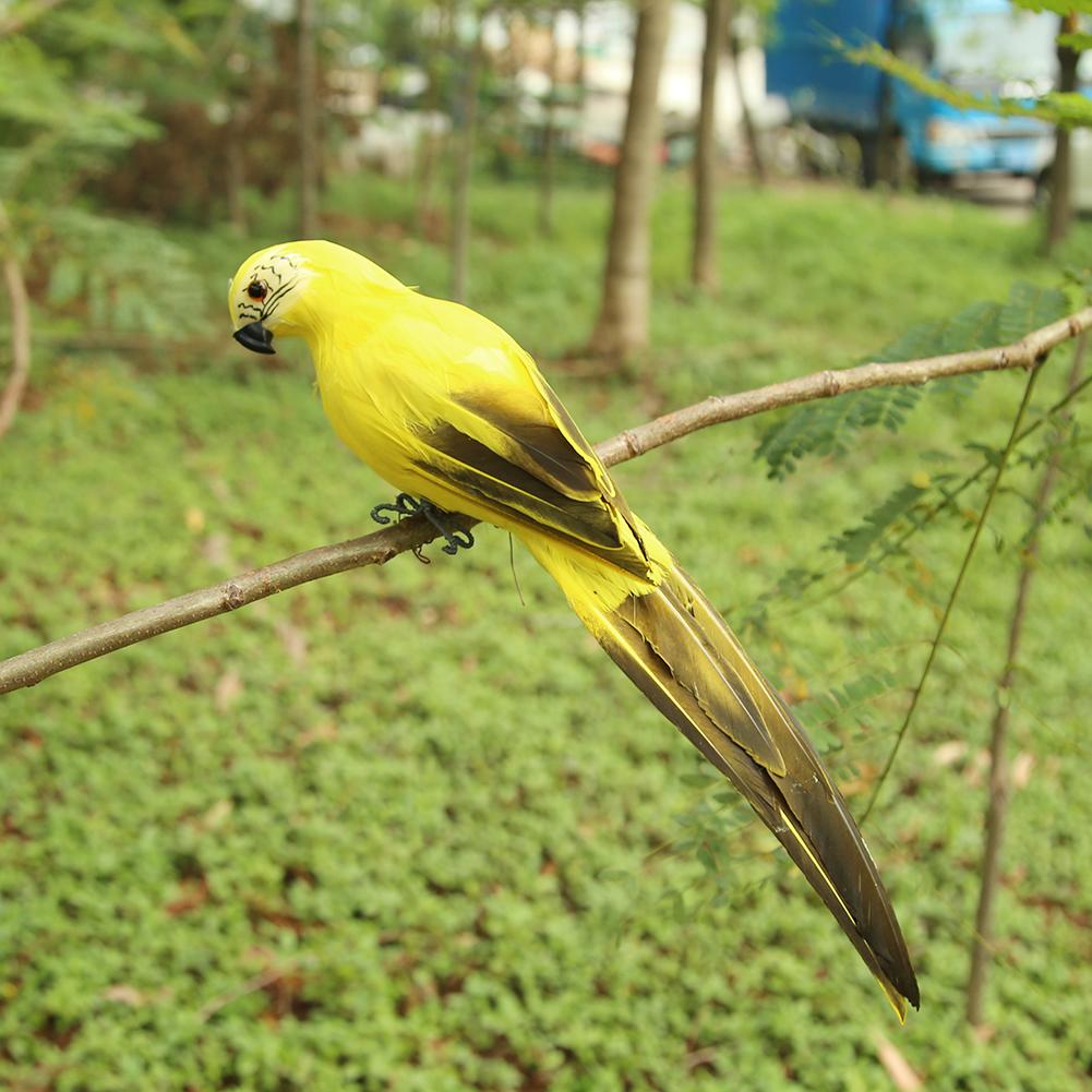 Uk Kreative Schaum Feder künstliche Papageien Imitation Vogel Modell Garten Dekor