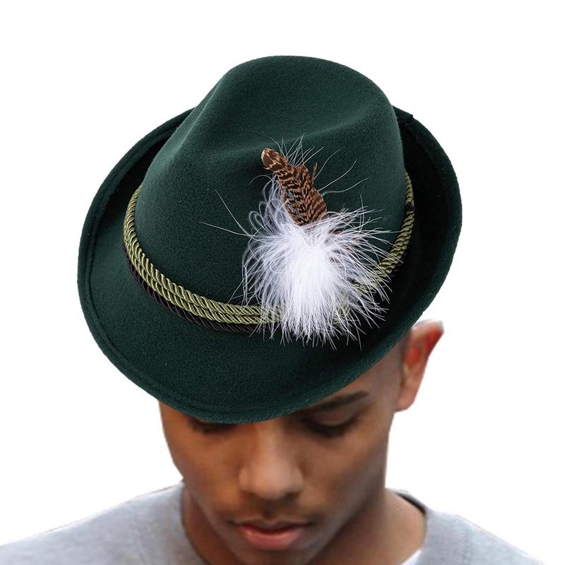 Oktoberfest Hat Jazz Hat Bowler Hats Curled Halloween Costume Cosplay CapS Costume Caps for Role Play Cosplay Halloween Party