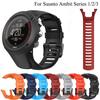 Gummiarmband passend für Suunto Ambit 2 2S 2R Ambit3 3S 3R Peak Outdoor-Sport Wasserdichtes Silikon Ersatz-Uhrenarmband