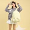 Letter Embroidery Women's College Backpack Multi-Compartment Student Schoolbag