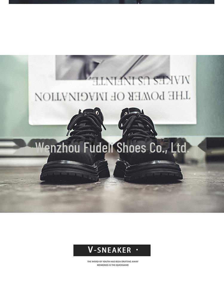 Men's 2024 British Retro Yellow High-Top Desert Work Boots - Casual Martin Style for Spring & Autumn