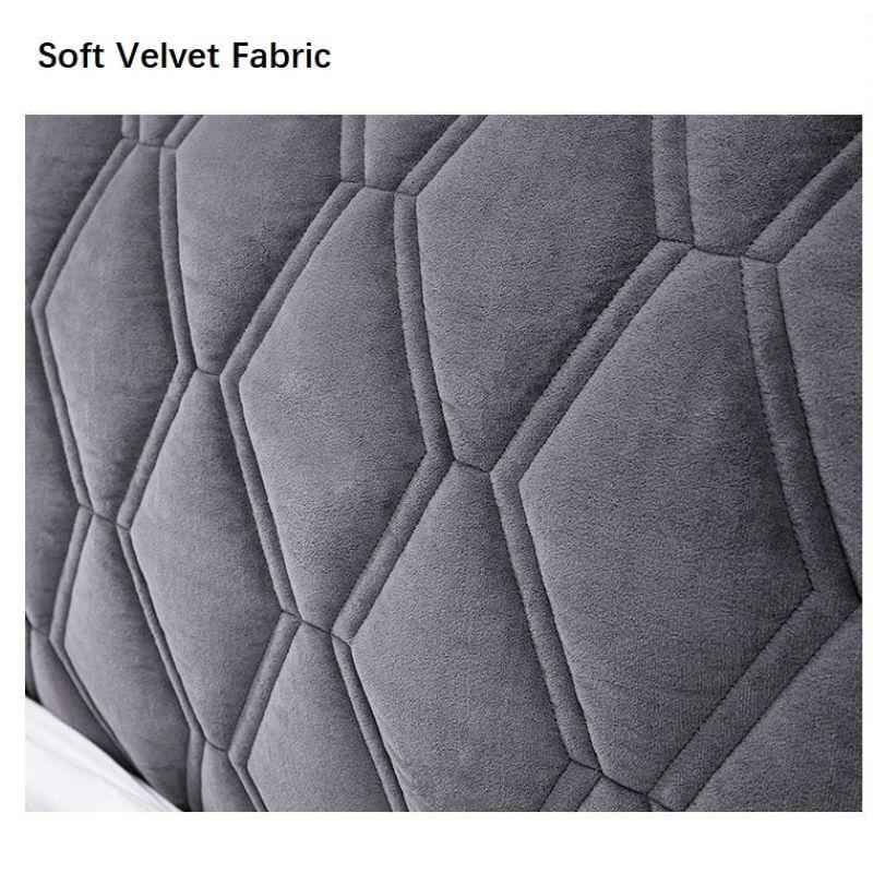 All-inclusive Super Soft Smooth Quilted Head Cover Thicken Velvet Headboard Cover Solid Color Bed Back Dust Protector Cover