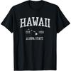 Hawaii Vintage Sports Hawaiian Islands HI T Shirts Men Cotton Humor Streetwear Tee Shirt Short Sleeve Unisex Loose Clothing