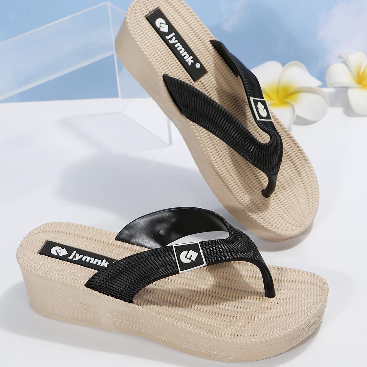 2024 Летние школьные шлепанцы Женские нескользящие с толстой подошвой для отдыха — фото 6