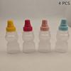 1/2/4Pcs Mini Sauce Box Squeeze Bottle Cartoon Cute Pattern Tomato Honey Condiment Container For Kids Lunch Box Accessories