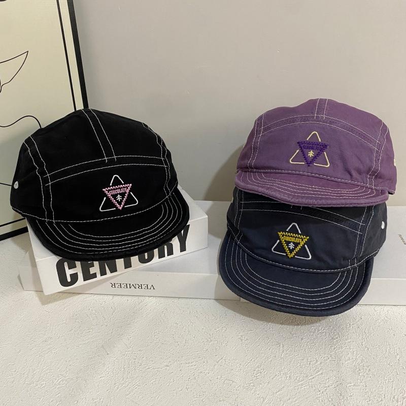 JYL TS DIY Five-panel Cap Unisex Couple Embroidered Casual Sun Protection Hat Cotton