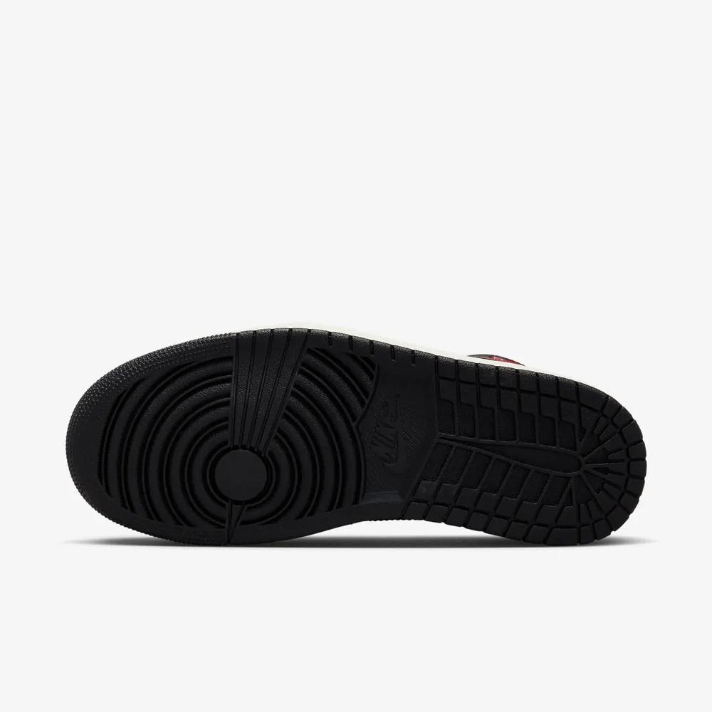 (W) Jordan 1 Mid Black Gym Red BQ6472-061