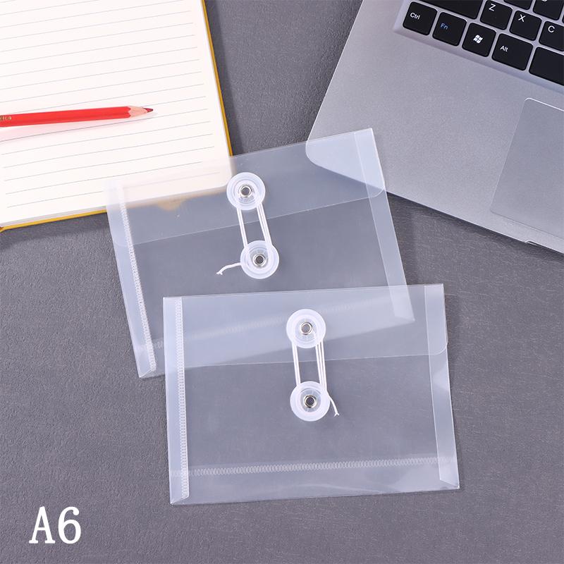

2Pcs A4/A5/A6 Size File Folder Organizer Pp Waterproof Transparent Document Bag For School Office Supplies Stationery A6 Horizontal