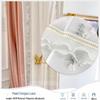 Luxury White Pearl Lace Curtain with Wide Edge Splicing and Velvet Trim Embroidery.